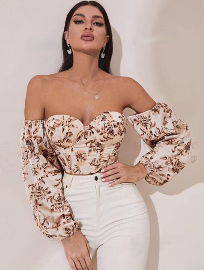 Top court à manches bouffantes – Image 5