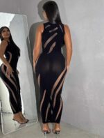 Robe col rond et trouée – Image 2