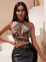 Top ras-du-coup croisé