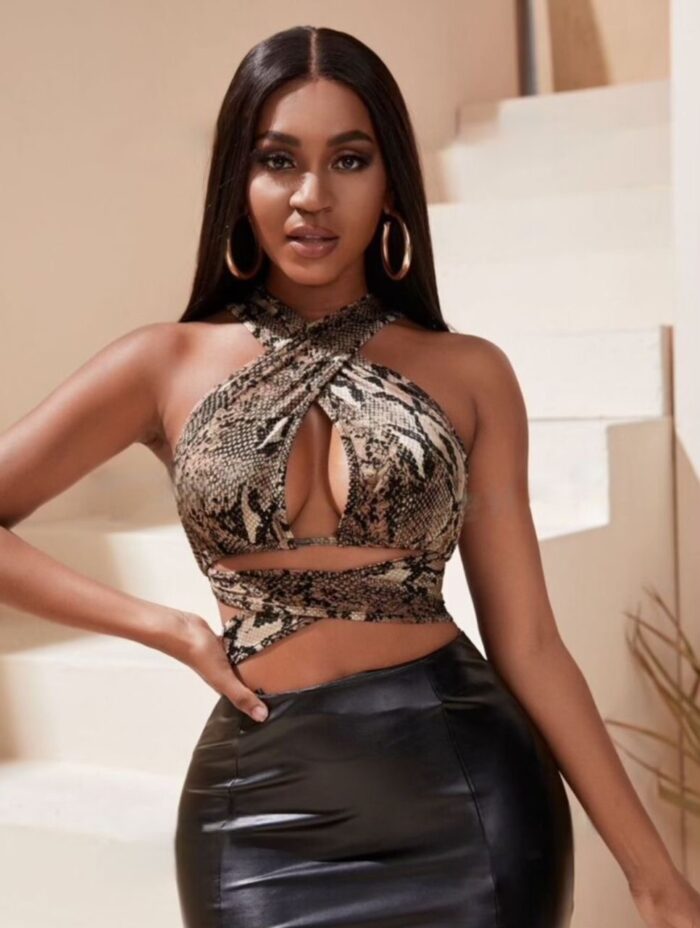 Top ras-du-coup croisé – Image 1