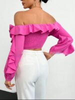 Blouse courte à volant – Image 2