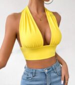 Top ras-du-cou dos nu