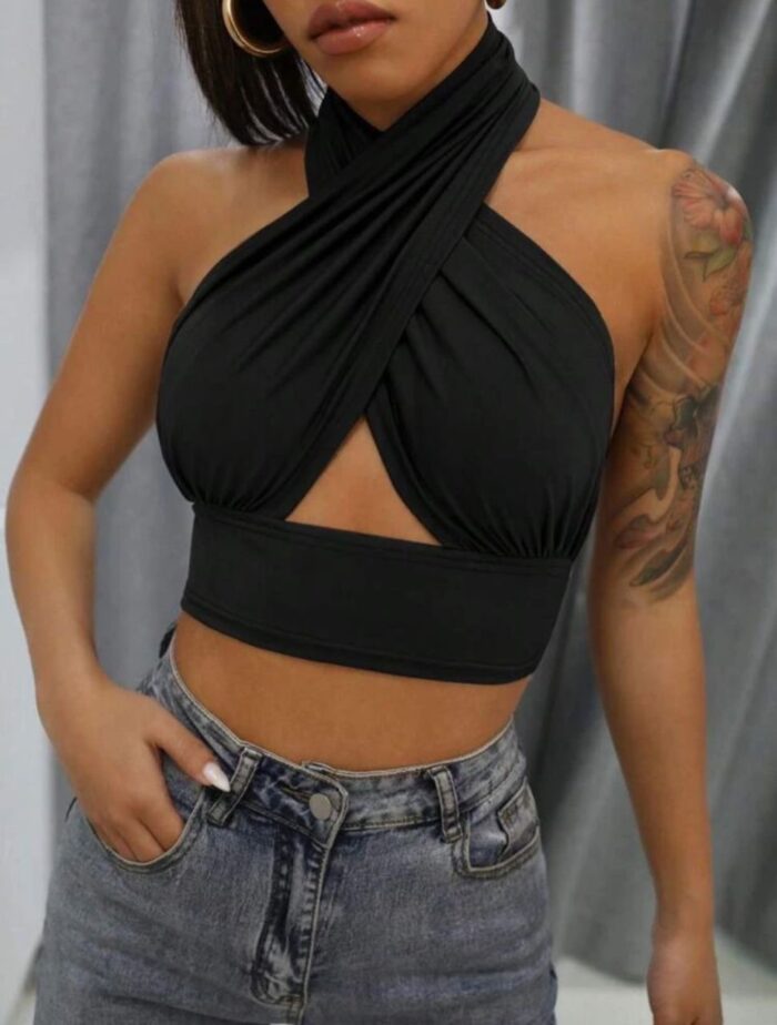 Débardeur ras-du-coup croisé – Image 1