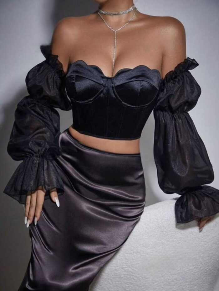 90bb8ac7-cd0e-4aeb-a0e1-b34969b4f9eb Blouse aux manches évasées – Image 1