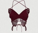 Camisole à fines bretelles en forme de papillon