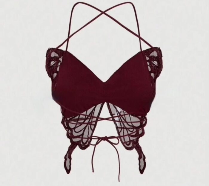 Camisole à fines bretelles en forme de papillon – Image 1