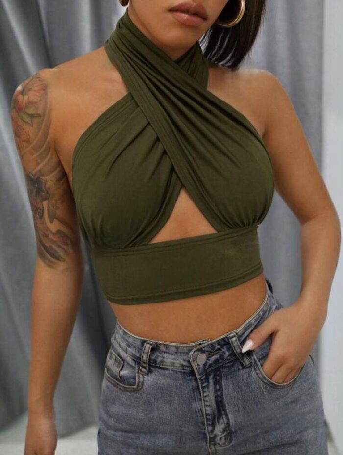 Débardeur ras-du-coup croisé – Image 3